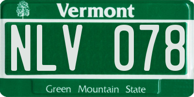 VT license plate NLV078