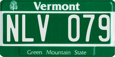 VT license plate NLV079