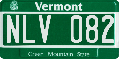 VT license plate NLV082