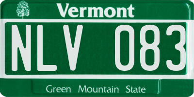 VT license plate NLV083