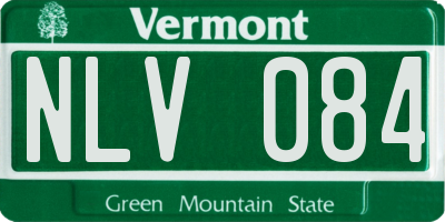 VT license plate NLV084