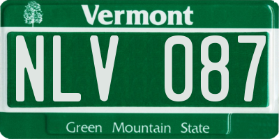VT license plate NLV087