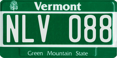 VT license plate NLV088