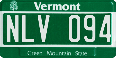 VT license plate NLV094