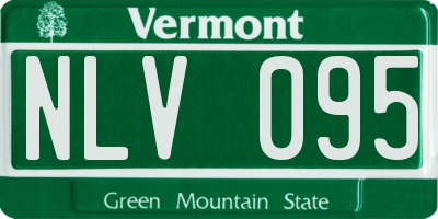VT license plate NLV095