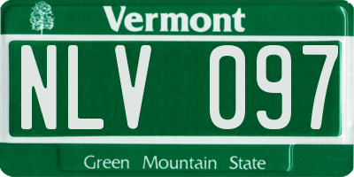 VT license plate NLV097