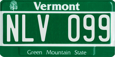 VT license plate NLV099