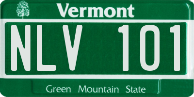 VT license plate NLV101