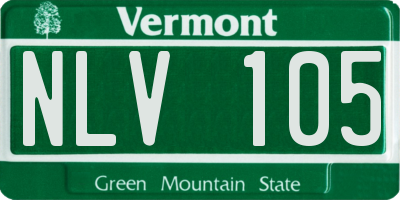 VT license plate NLV105