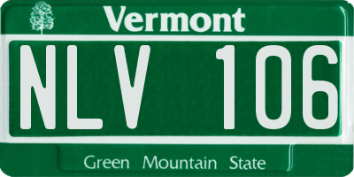 VT license plate NLV106