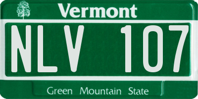 VT license plate NLV107