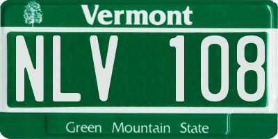 VT license plate NLV108