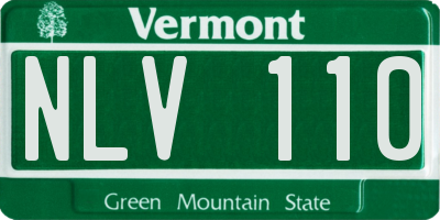 VT license plate NLV110