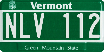 VT license plate NLV112