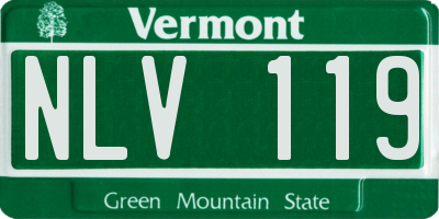 VT license plate NLV119
