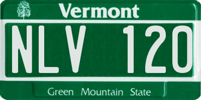 VT license plate NLV120