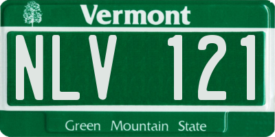 VT license plate NLV121
