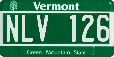 VT license plate NLV126