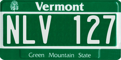 VT license plate NLV127