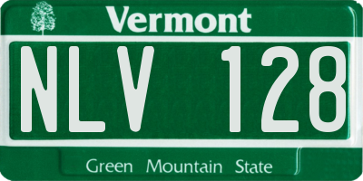 VT license plate NLV128