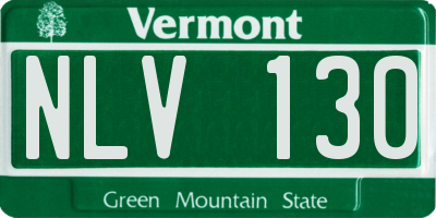 VT license plate NLV130