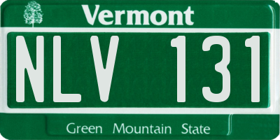 VT license plate NLV131