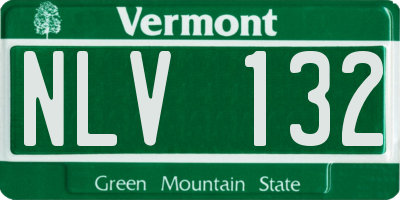 VT license plate NLV132