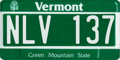VT license plate NLV137
