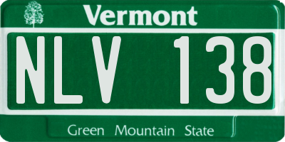 VT license plate NLV138