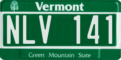 VT license plate NLV141