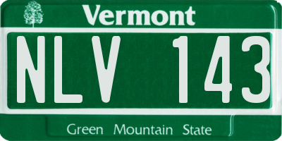 VT license plate NLV143