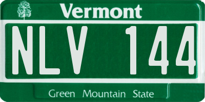 VT license plate NLV144