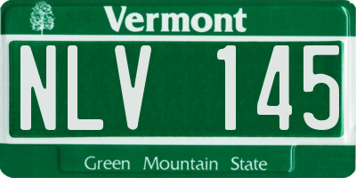 VT license plate NLV145