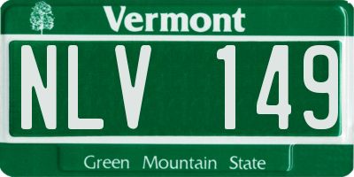 VT license plate NLV149