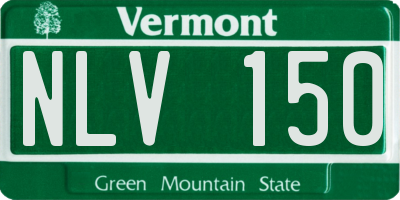 VT license plate NLV150