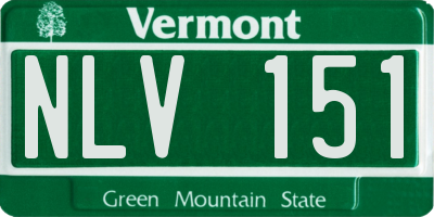 VT license plate NLV151