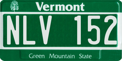VT license plate NLV152