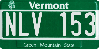 VT license plate NLV153
