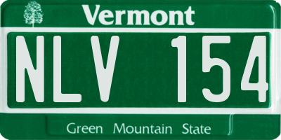 VT license plate NLV154