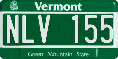 VT license plate NLV155