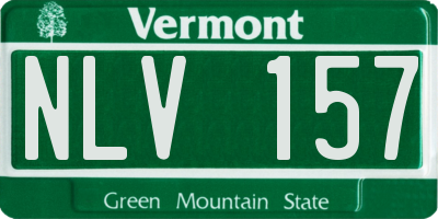 VT license plate NLV157