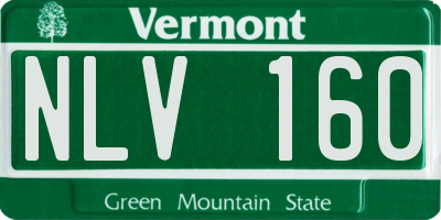 VT license plate NLV160