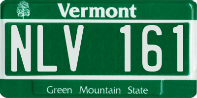 VT license plate NLV161