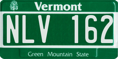 VT license plate NLV162