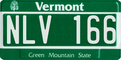 VT license plate NLV166