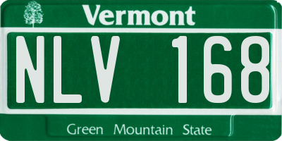 VT license plate NLV168