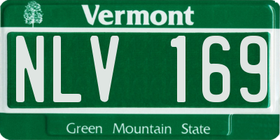 VT license plate NLV169