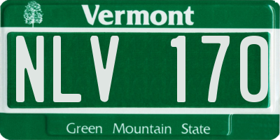 VT license plate NLV170