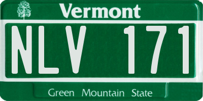VT license plate NLV171
