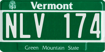 VT license plate NLV174